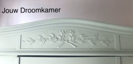 Brocante drie deurs eiken spiegelkast Jolein