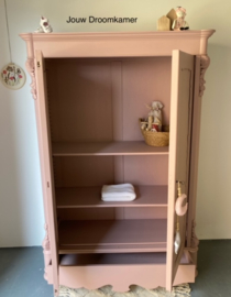 Vintage Biedermeier kinderkledingkast Rosa