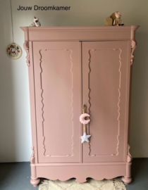 Vintage Biedermeier kinderkledingkast Rosa