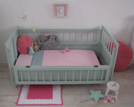 Vintage klepledikantje, co-sleeper en peuterbedje Minoush