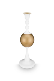 Pip Studio Kandelaar metaal Sphere White-Gold H:37cm