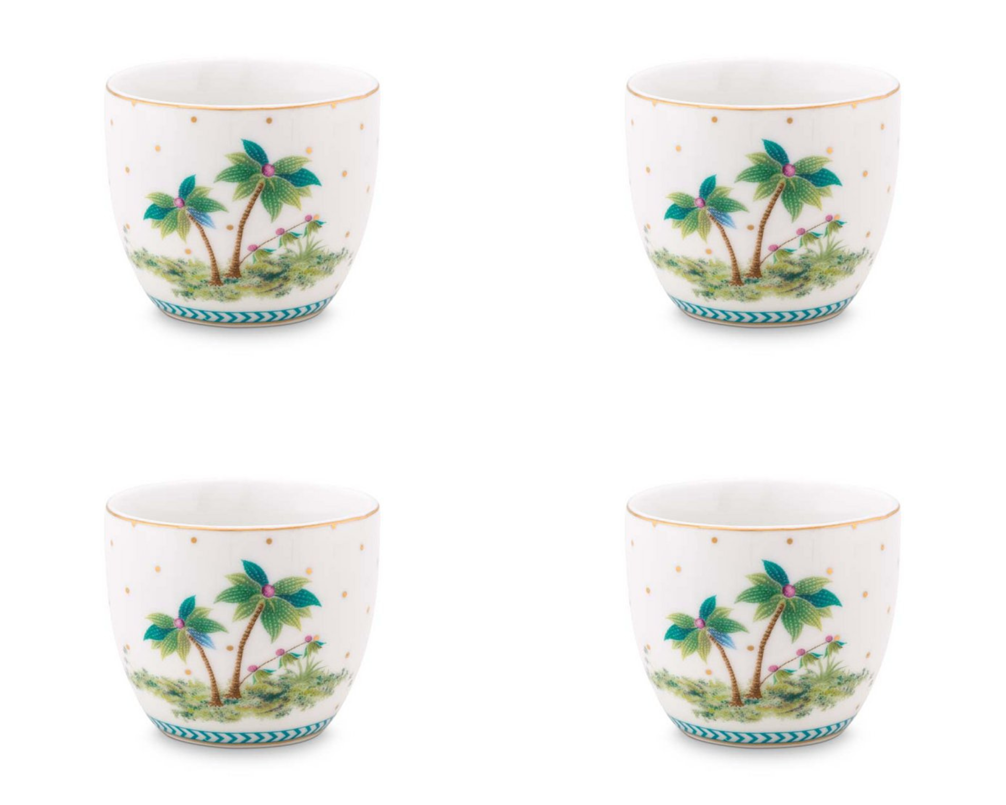 Pip Studio Jolie White Eierdoppen - Set van 4