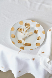 Pip Studio Dot Delight White-Gold bord - ⌀23cm