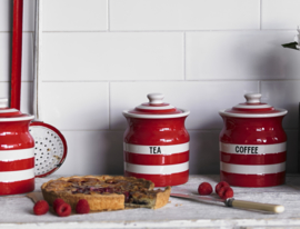 Cornishware red voorraadpot suiker