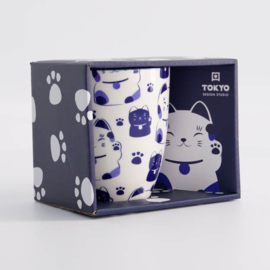 Tokyo Design Kawaii - mok - Maneko blue cat - 380ml