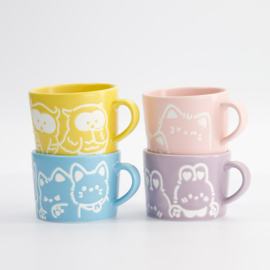 Tokyo Design Studio Kawaii Animal Mok set van 4