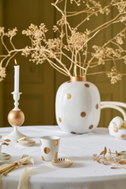Pip Studio Kandelaar metaal Sphere White-Gold H:24cm