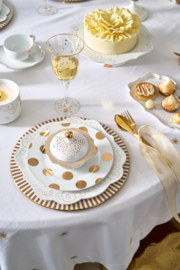 Pip Studio Dot Delight White-Gold bord - ⌀23cm