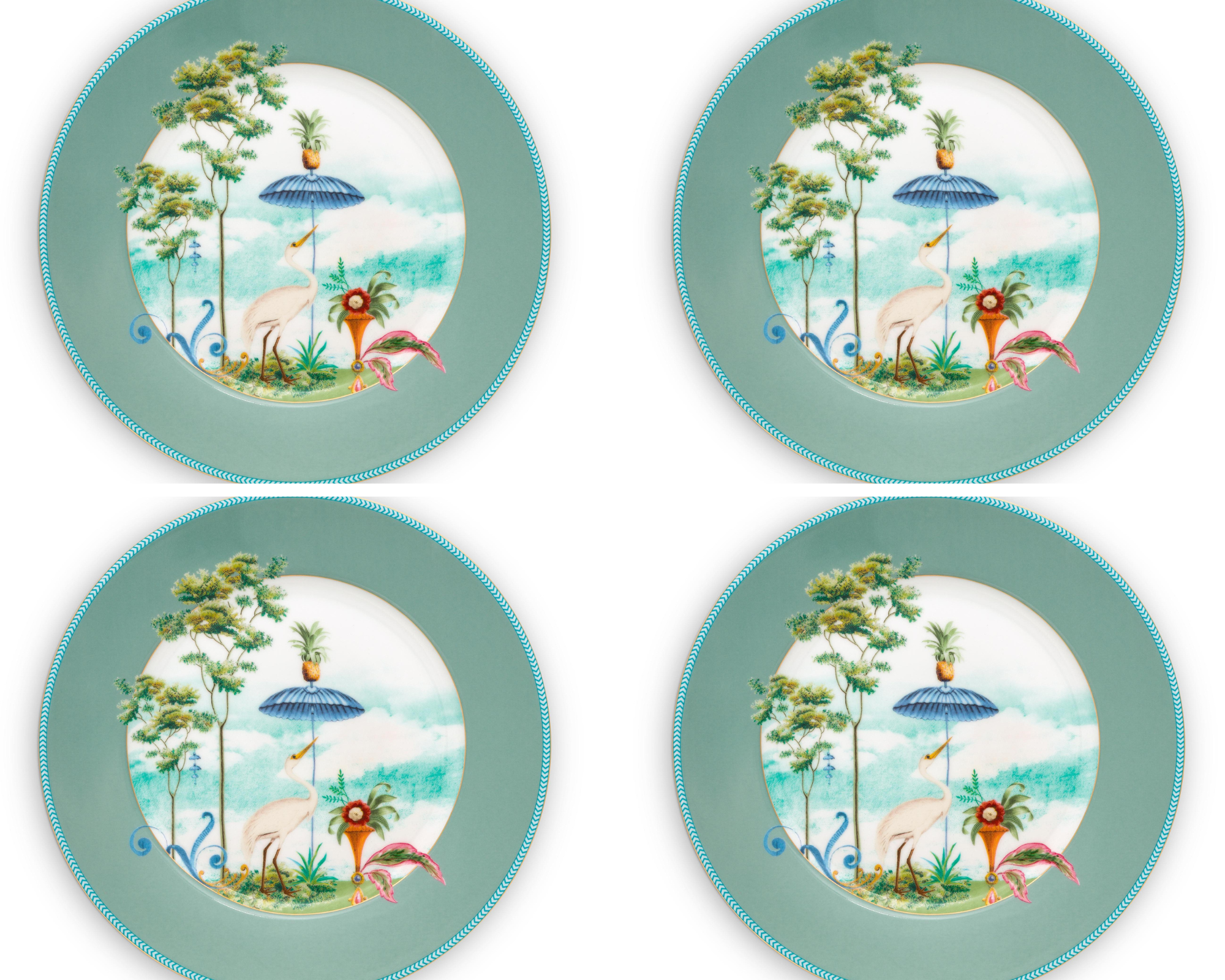 Pip Studio Jolie set van vier ontbijtborden ⌀21cm