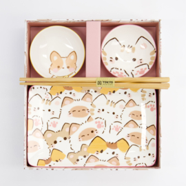 Tokyo Design Kawaii Sushiset voor Twee - Katten