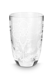 Pip Studio Flower White Longdrink Glas Set van 2 - 400ml