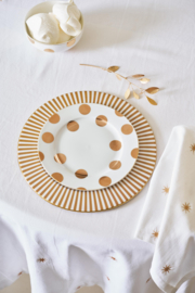 Pip Studio Dot Delight White-Gold bord - ⌀23cm