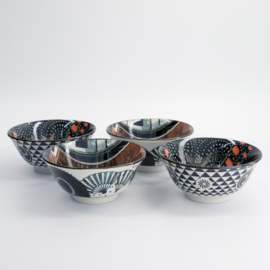 Tokyo Design Studio Asakusa Geisha Kommen set van 4
