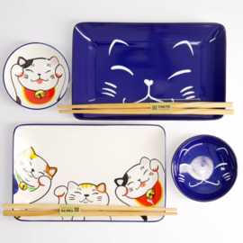 Tokyo Design Kawaii Sushi Set voor 2 personen - Lucky Cat