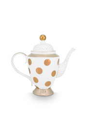 Pip Studio Dot Delight White-Gold theepot - 1.25ltr