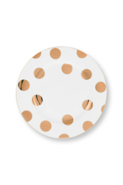 Pip Studio Dot Delight White-Gold bord - ⌀23cm