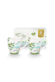 Pip Studio Jolie mok set/2 - 450ml - Heron - White