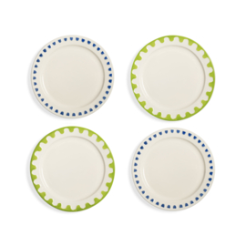 Klevering Amsterdam Folk Ontbijtborden set van vier - ⌀22.5cm