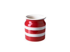Cornishware Red utensils jar / pollepel pot rood wit