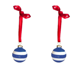 Cornishware Cornishblue Bauble mini set van twee ⌀5cm
