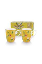 Pip studio La Majorelle Yellow - mok set/2 -  350ml - geel