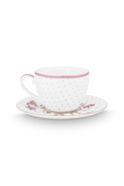 Pip Studio Jolie Dots Gold Kop & Schotel Set van 2 - 280ml