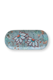 Pip studio Flower Festival cakeschaal - 33.3x15.5cm - Blauw