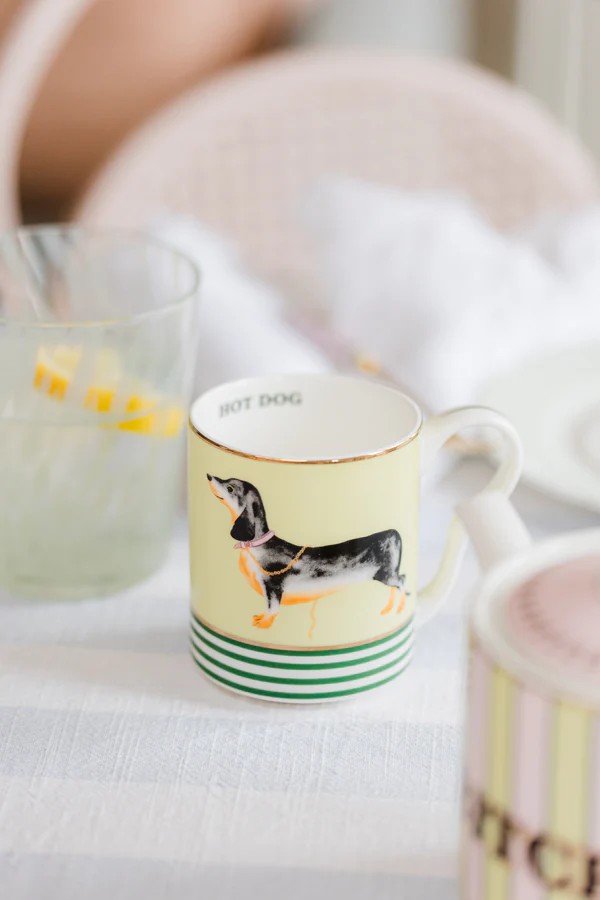 Yvonne Ellen Theeset Doggie - Theepot & 2 Mokken