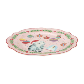 Maxwell en Williams Kerst ontbijtbord  Kat - 20cm