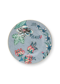 Pip studio flower festival petit four bord - ⌀12cm - Blauw