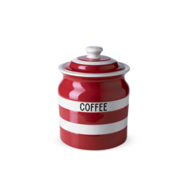 Cornishware red voorraadpot koffie