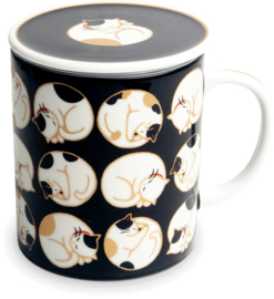 Edo Japan Theemok Set Cat Zwart - 350ml
