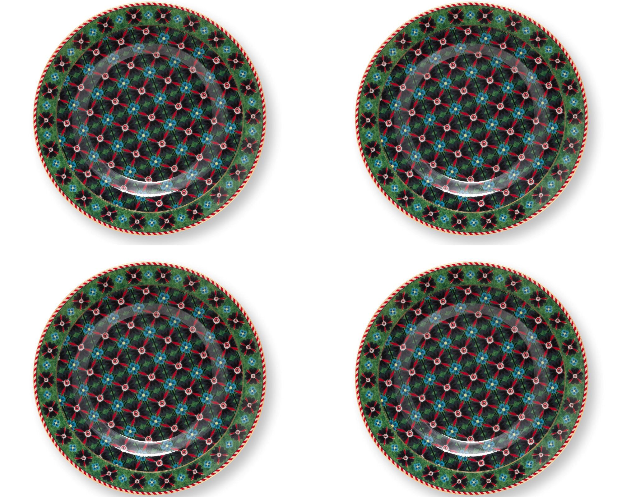 Pip Studio Berry Blues Petit Four Bord Set/4 - ⌀12cm