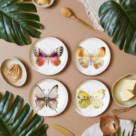 Bordys Vlinders Gebaksborden set van vier - ⌀18cm