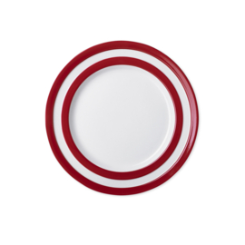 Cornishware red lunch/dinerbord 24.5 cm