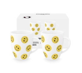 VT Wonen Smiley set/2 mok - 250ml - Wit