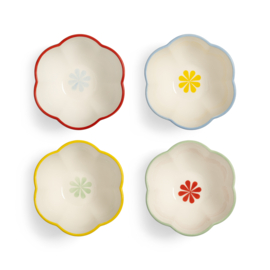 &K Amsterdam Folk Kommen set van vier - 12.5cm