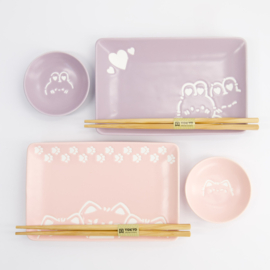 Tokyo Design Kawaii Sushiset voor twee - Rabit - Cat