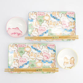 Tokyo Design Kawaii Sushiset voor twee - Animals