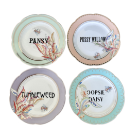 Yvonne Ellen London Floral Gebaksbordjes set van vier - 16cm