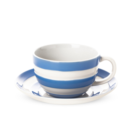 Cornishware Cornishblue kop en schotel 340ml