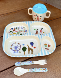 Rice by Rice Baby Fun Fair Eetset - Lichtblauw