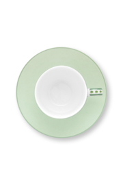 Pip Studio Lily & Lotus Light Green set van twee espressokopjes - 120ml