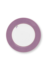 Pip Studio Lily&Lotus ontbijtbord ⌀21cm - Uni Lilac