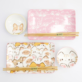 Tokyo Design Kawaii Sushiset voor Twee - Katten