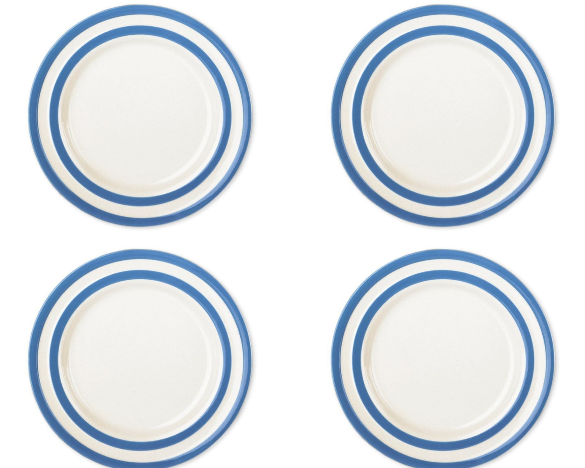 Cornishware Cornish blue Gebaksborden set/4 - ⌀17cm