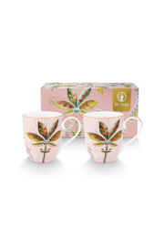 Pip Studio La Majorelle Pink - mok set/2 - 450ml - roze