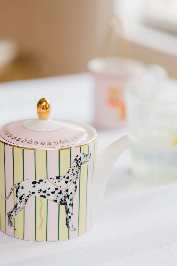 Yvonne Ellen Theeset Doggie - Theepot & 2 Mokken