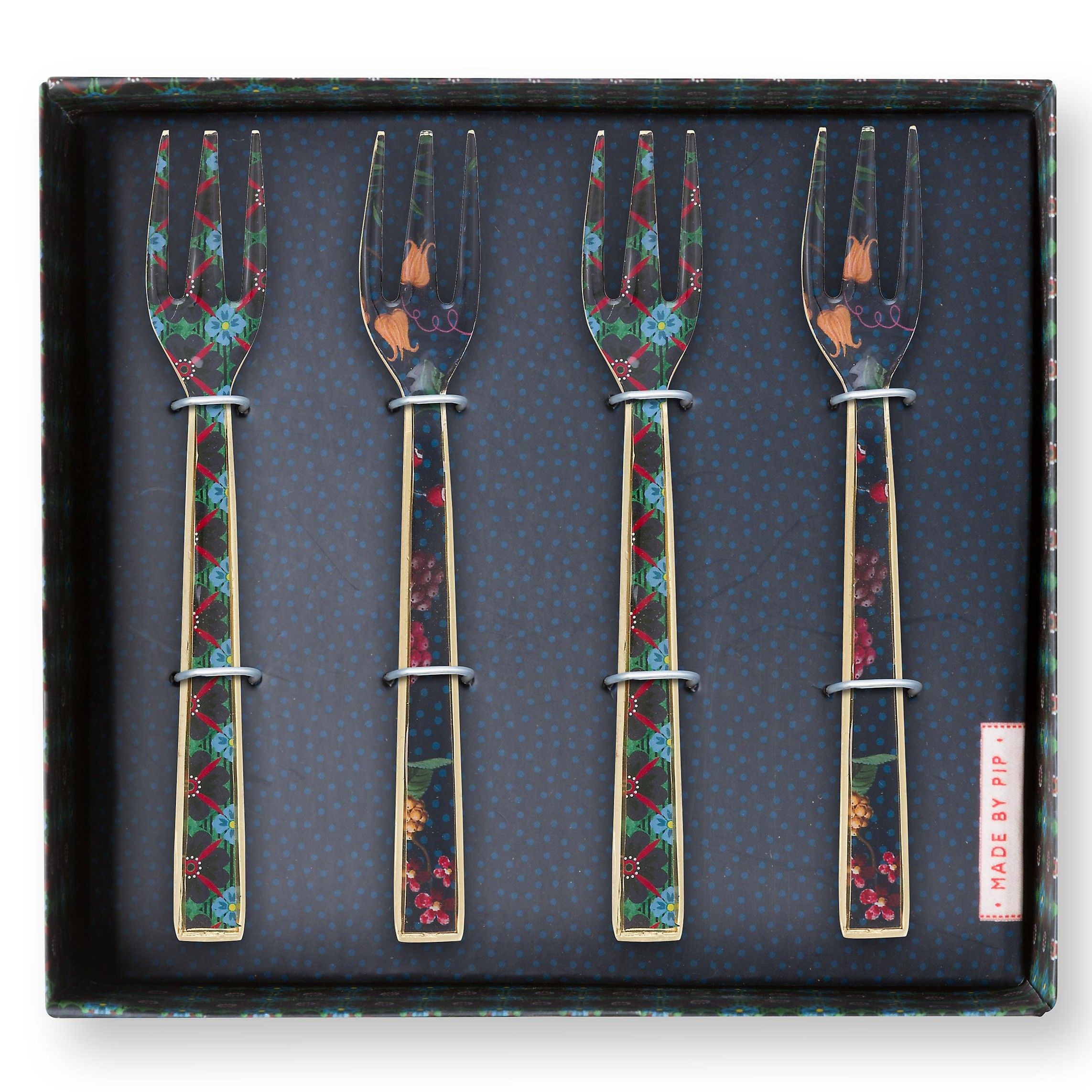 Pip Studio Berry Blues Gebaksvorkjes set/4