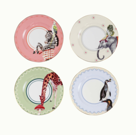 Yvonne Ellen gebaksbord set/4 - "Carnival" - ⌀16cm